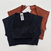 Gymshark L Gymshark Adapt Animal & Whitney Seamless Crop Top Set