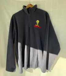 Looney tunes tweety Bird fleece pull over dusty blue 3X