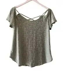 Kaileigh Green Mint Spaghetti Straps Bohemian  Lightweight Soft Women’s Blouse S