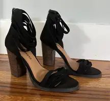 Black Suede Lucky Brand Heels