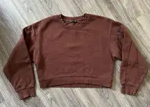 Zara Chocolate Brown CropTop Sweatshirt