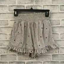 Women’s American Eagle smocked striped embroidered shorts XS