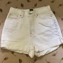 White High-Waisted Shorts