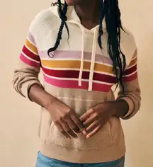 Faherty Throwback Organic Cotton & Cashmere Sweater Hoodie Size Large