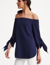 Club Monaco Sophiya Off The Shoulder Top Navy 4