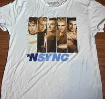 NSYNC White Graphic Tee small