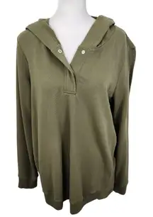 D&Co. Olive Green Hoodie Size Small Green Hoodie Pullover with Snaps
