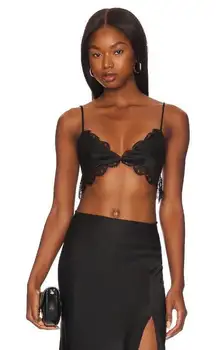 Bec and Bridge Camille Lace Bralette Top Black Womens Size US 4