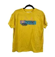 Dutch Bros Shirt Unisex Large T Shirt Short Sleeve Yellow Graphic Logo Cotton