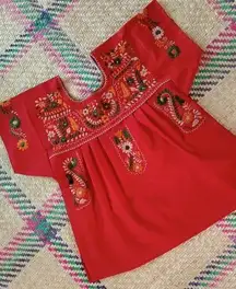 Beautiful handmade 100 cotton Mexican top size medium nwot