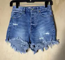 We The Free by Free People Denim Shorts Women’s Size 24 Distressed Cutoff