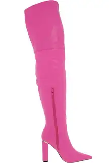 Brand New Steve Madden Fuchsia Heeled Over-the-Knee Boots