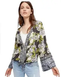 Free People Wildflower Cinched Zip Oversized Light Jacket‎ Kimono
