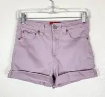 Dickies  Lavender Purple High Rise Cuffed Denim Shorts