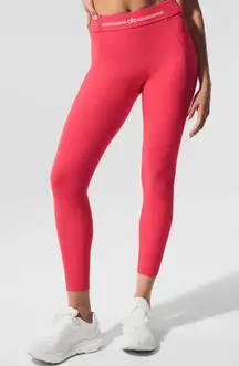 Alo Yoga Alosoft High-Waist 7/8 Relay Legging Candy Red/White S