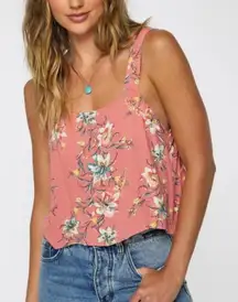 Oneill Pink Floral Tank Top Size Medium