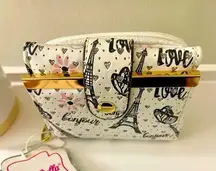 White, Black, & Pink Women's Paris Wallet NWT