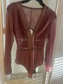 Lulus Long Sleeve Lace Bodysuit