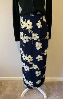 Vintage Tracy Evans Floral Maxi Skirt