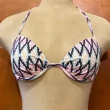 Victoria’s Secret Bikini Top Aztec Push-Up Swimsuit 32B XS