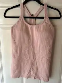 Lululemon Ebb to Street light pink tank size 8