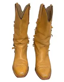 1971 Vintage Frye Leather Heeled fringe Cowboy Western
Boots size…