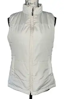IZOD off-white/plaid reversible puffer vest‎ medium