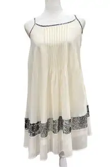 Ya Los Angeles Dress Small Peated White Snake Animal Print Safari Boho