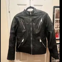 Faux-Leather Jacket Size L NWT