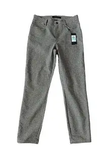 TOMMY HILFIGER Brown Plaid Patterned Pants Size 8 NEW