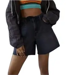 BDG Pull-On Baggy Denim Short Women Sz M Black Everyday Travel Gorpcore Gothcore