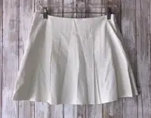 NWT BCBG White Faux Leather Skirt