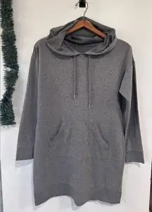 SOHO New York & Co Hooded Sweatshirt Dress Women’s Size Medium Gray Lounge Comfy