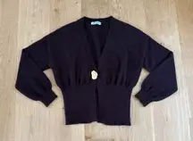 Cupshe Cardigan Effortless Confidence Size XS Brown Gold