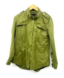 Zara Basic Army Military Style Utility Jacket‎ Full Zip Green Size Small