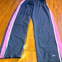 Nike womens pink & gray track pants large