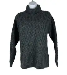 St. John's Bay Womens Turtleneck Knit Pullover Sweater Size MP Petite Gray