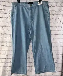 Express NWT Women’s Cropped Wide Leg Super High Rise Jeans Size 18