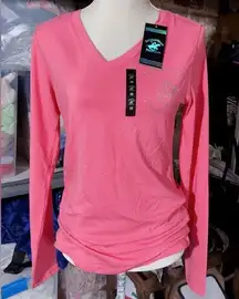 Beverly Hills polo club pink top shinny logo stretchy soft active