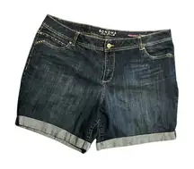 Sonoma Blue Jean Shorts with Cuffed Hem & studs