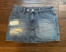 Edikted Mini Denim Skirt