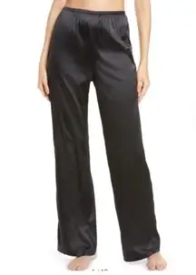 Shine Satin Lounge Pant in Black Onyx NWT Size Small Sleep Pants