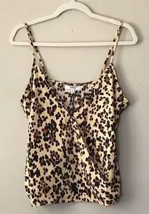 Q&A | Faux Wrap Leopard Print Cami Tank