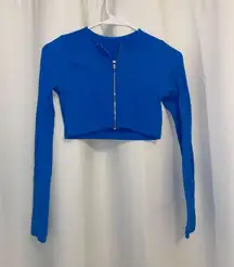 Garage Blue Zip Up Top