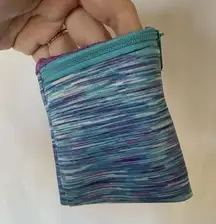 Blue and purple runners armband credit card holder athletic wrist band keys