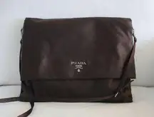 Prada Satin Messenger Flap Bag