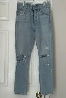 Women's AGOLDE Jamie High Rise Classic Jeans Size 25 Ripped Revolve Distressed