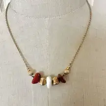 Avon vintage Desert Stones carnelian agate gold tone necklace