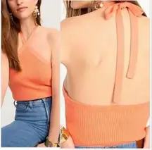 J.Crew NWT  Cotton-Blend Halter Sweater-Tank Top Coral Size XXL NEW