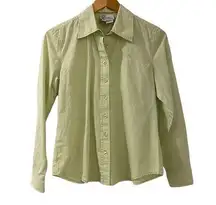 Lilly pulitzer Womens long sleeve green gingham button down size petite 6
